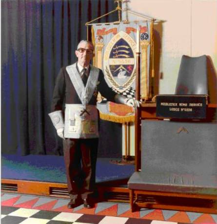 Peter Stroobants as Worshipful Master in 1955